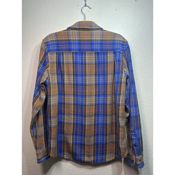 Outerknown Blanket Shirt Men’s Medium True Blue Satellite Outdoors Camp Beach - Picture 3 of 5